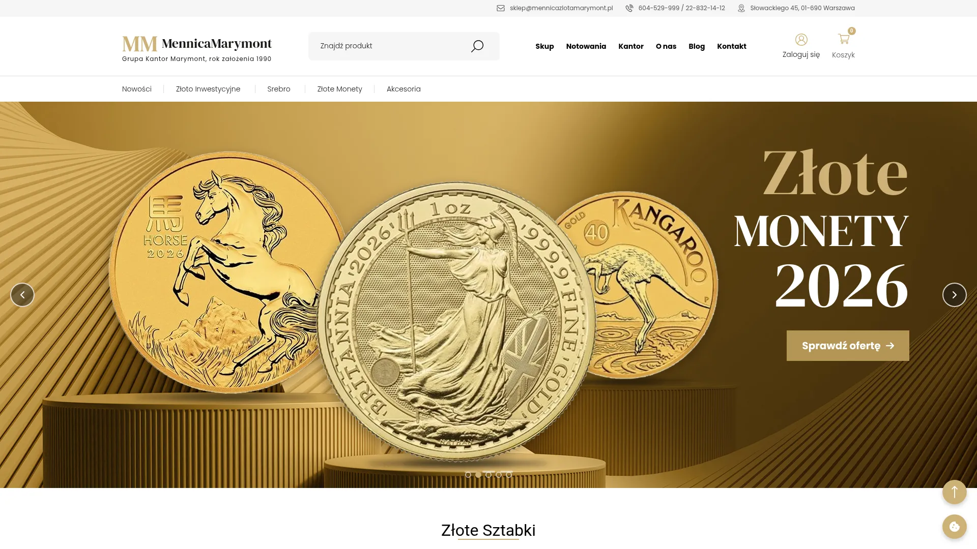 Zrzut ekranu MennicaMarymont