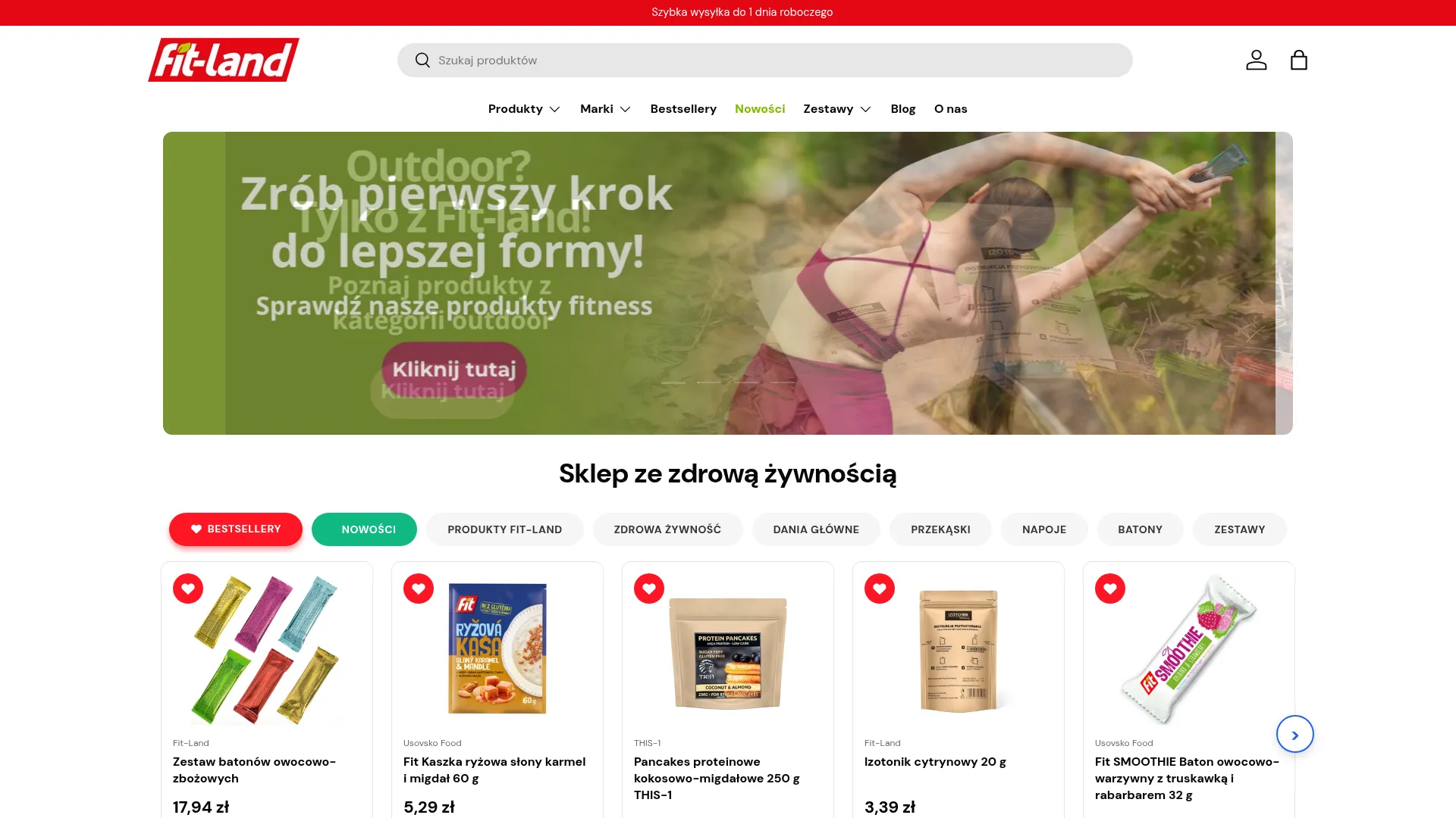 Zrzut ekranu Fit-Land Sp. z o.o.